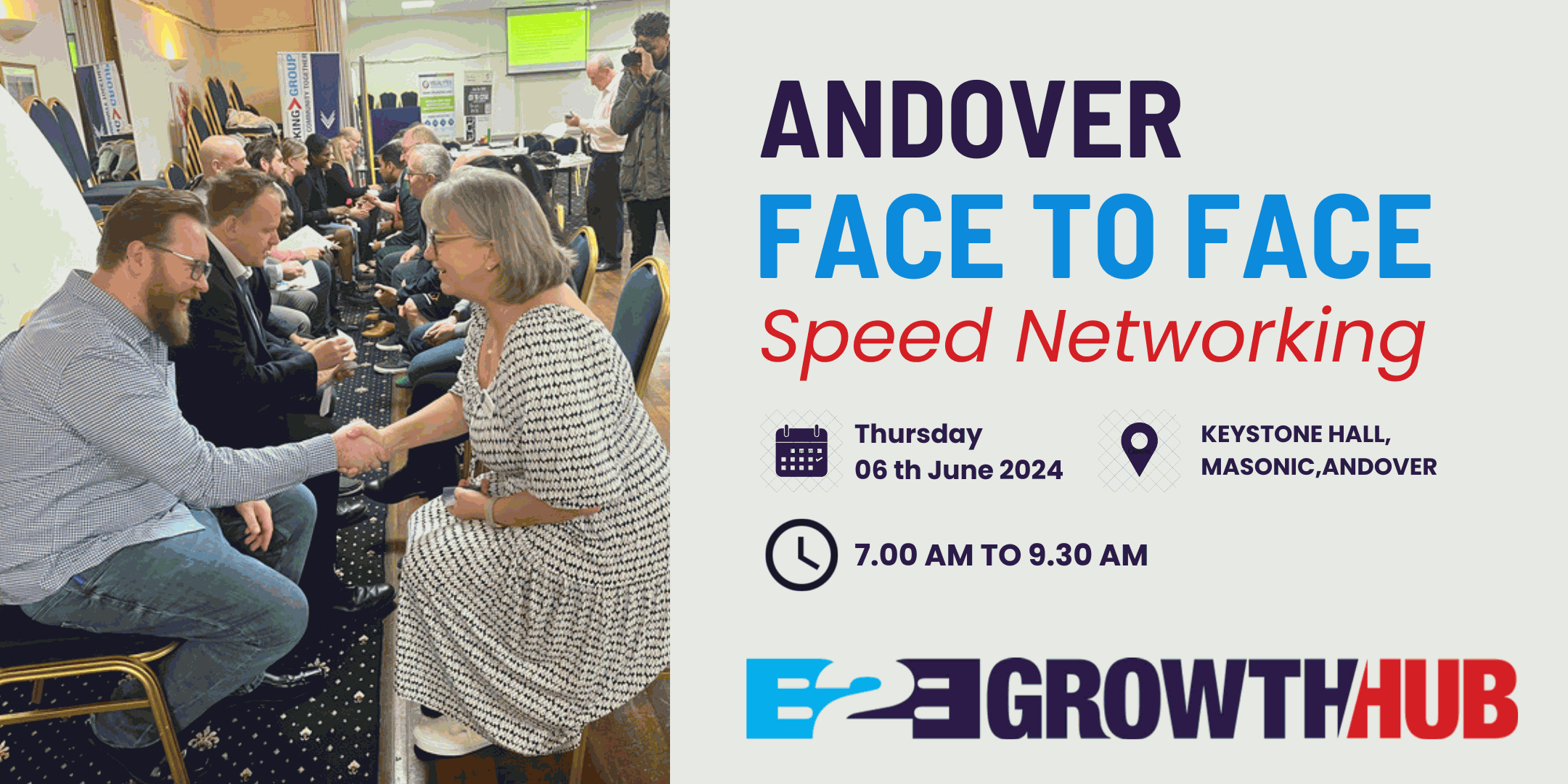 Andover Face 2 Face Morning Speed Networking - 06th June 2024 Andover Face 2 Face Morning Speed Networking - 06th June 2024